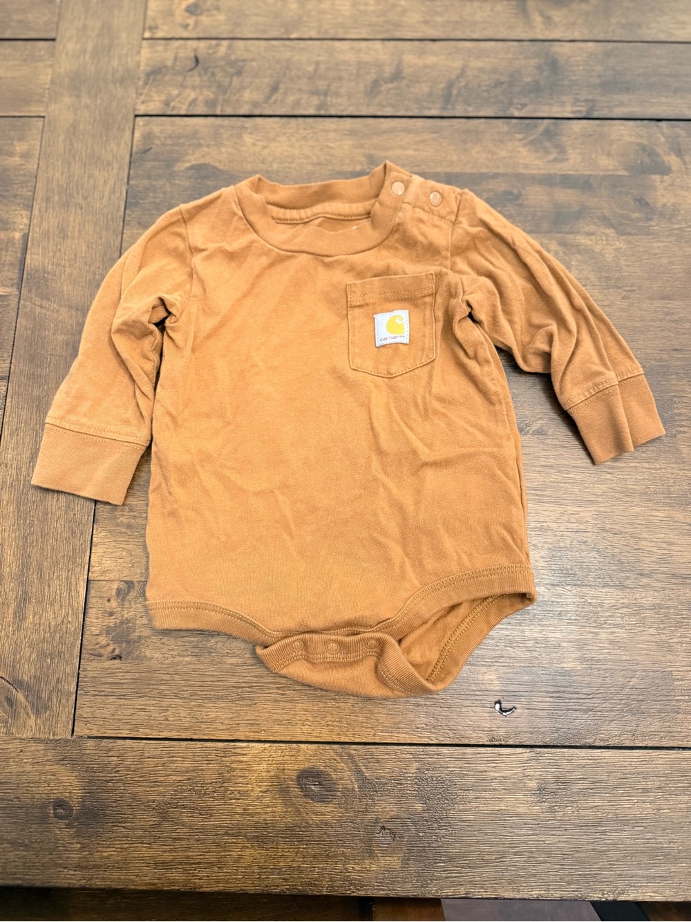 Carhartt baby Long Sleeve Onesie - Brown
